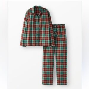 *Women's Holiday Plaid Flannel Pajama Set - Red & Teal